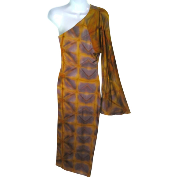 NWT ZARA ZW Collection Printed Asymmetric Multicolored Dress Women's Sz XS - Picture 8 of 12